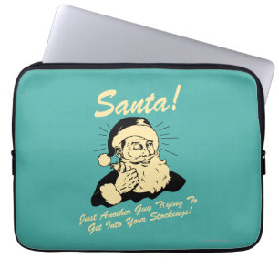 Protection Pour Ordinateur Portable PÈRE NOËL ! Un type qui essaie de rentrer dans ses