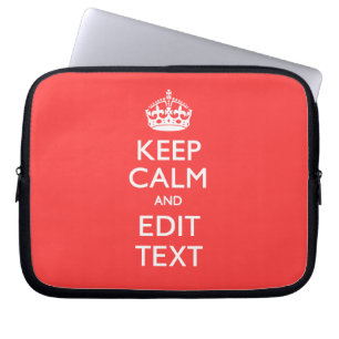 Protection Pour Ordinateur Portable Personalized KEEP CALM and your text on Coral