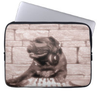 Photo de technologie de bouledogue de chien de