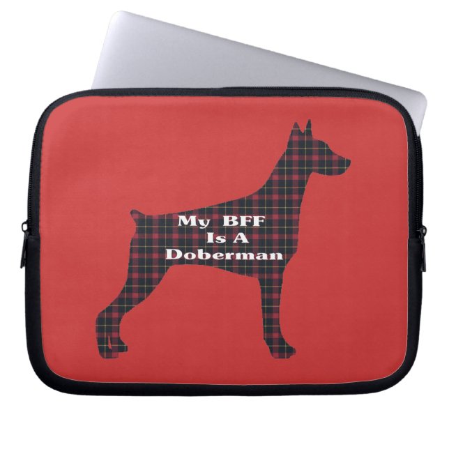 Protection Pour Ordinateur Portable Pinscher BFF de dobermann (Devant)