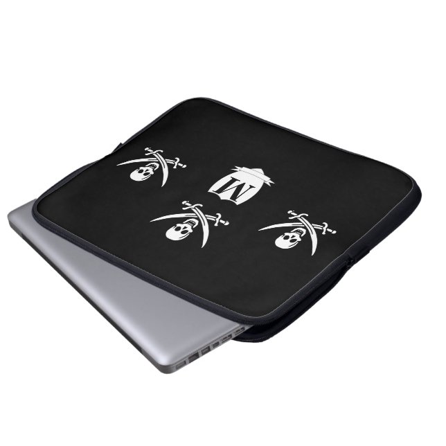Protection Pour Ordinateur Portable Pirate et monogramme (Devant bas)
