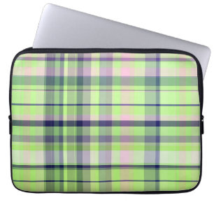 Protection Pour Ordinateur Portable Pistachio Pink Navy Wht Preppy