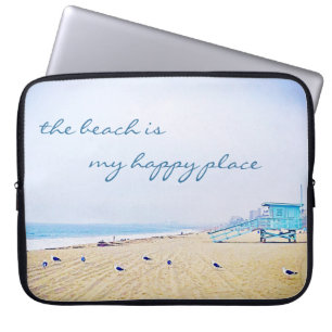 Protection Pour Ordinateur Portable Plage Est Mon Bon Lieu Script Californie Côtière