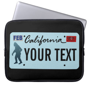 Protection Pour Ordinateur Portable Plaque de licence California Sasquatch
