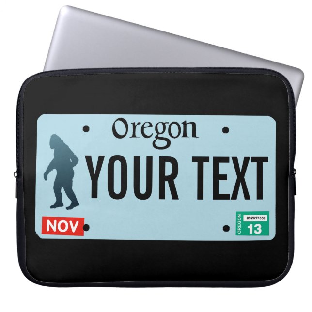 Protection Pour Ordinateur Portable Plaque de licence Oregon Sasquatch (Devant)