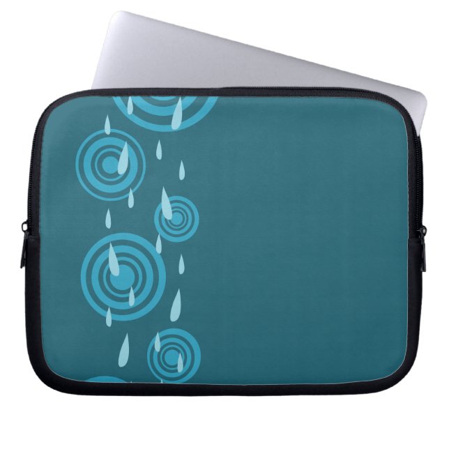 Protection Pour Ordinateur Portable Pluie bleue (Devant)