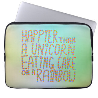 Protection Pour Ordinateur Portable Plus heureuse qu'une licorne mangeant le gâteau
