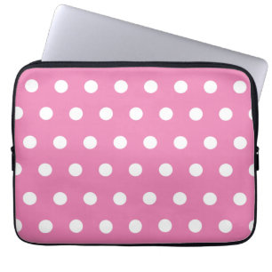 Protection Pour Ordinateur Portable Point de polka rose