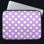 Protection Pour Ordinateur Portable Pois blancs sur lilas<br><div class="desc">Pois blancs sur lilas</div>