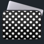 Protection Pour Ordinateur Portable Pois blancs sur noir<br><div class="desc">Pois blancs sur noir</div>