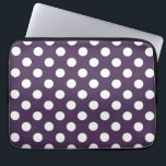 Protection Pour Ordinateur Portable Pois blancs sur prune violette<br><div class="desc">Pois blancs sur prune violette</div>