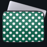 Protection Pour Ordinateur Portable Pois blancs sur vert sauge<br><div class="desc">Pois blancs sur vert sauge</div>