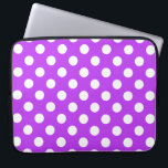 Protection Pour Ordinateur Portable Pois blancs sur violet clair<br><div class="desc">Pois blancs sur violet clair</div>