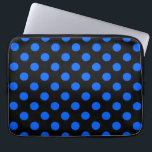 Protection Pour Ordinateur Portable Pois bleu et noir<br><div class="desc">Pois bleu et noir</div>