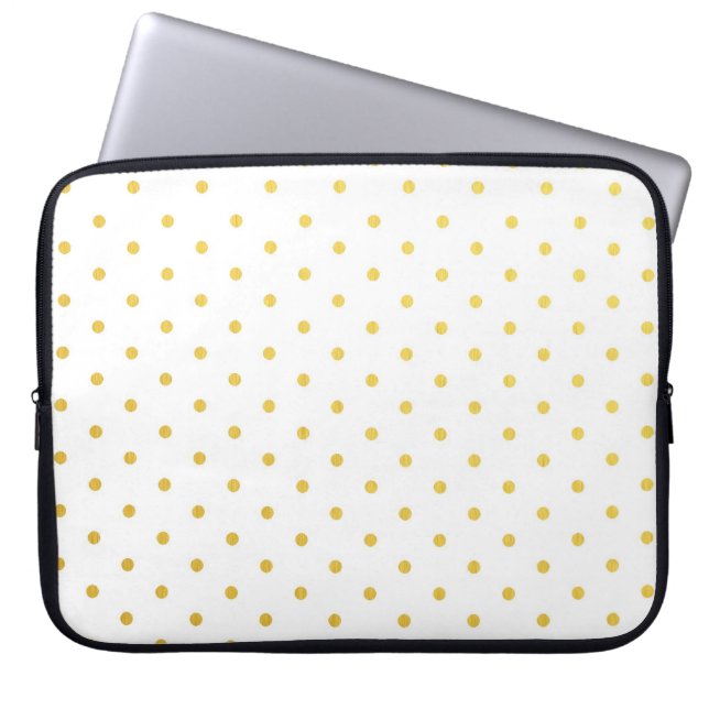 Protection Pour Ordinateur Portable Pois d'or de mode (Devant)