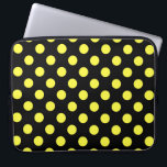 Protection Pour Ordinateur Portable Pois jaunes sur fond noir<br><div class="desc">Pois jaunes sur fond noir</div>