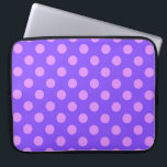 Protection Pour Ordinateur Portable Pois Lilac sur periwinkle<br><div class="desc">Pois Lilac sur periwinkle</div>