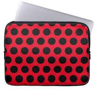 Protection Pour Ordinateur Portable Pois noir