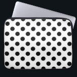 Protection Pour Ordinateur Portable Pois noirs en blanc<br><div class="desc">Pois noirs en blanc</div>