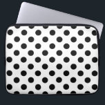 Protection Pour Ordinateur Portable Pois noirs en blanc<br><div class="desc">Pois noirs en blanc</div>