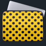 Protection Pour Ordinateur Portable Pois noirs sur jaune<br><div class="desc">Pois noirs sur jaune</div>