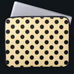 Protection Pour Ordinateur Portable Pois noirs sur jaune pâle<br><div class="desc">Pois noirs sur jaune pâle</div>