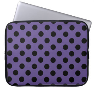 Protection Pour Ordinateur Portable Pois noirs sur ultra violet