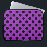 Protection Pour Ordinateur Portable Pois noirs sur violet<br><div class="desc">Pois noirs sur violet</div>