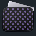 Protection Pour Ordinateur Portable Pois ultra violets en noir<br><div class="desc">La couleur de l'année de Pantone pour 2018 est ultra violet.</div>