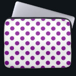 Protection Pour Ordinateur Portable Pois violets et blancs<br><div class="desc">Pois violets et blancs</div>