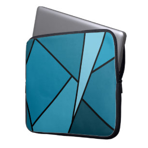 Protection Pour Ordinateur Portable Polygones Turquoises Abstraits