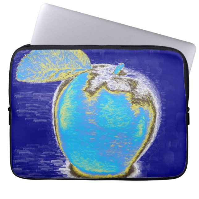 Protection Pour Ordinateur Portable Pomme Bleue 2 (Devant)