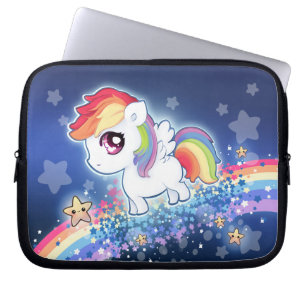 Protection Pour Ordinateur Portable Poney mignon d'arc-en-ciel de Kawaii avec la