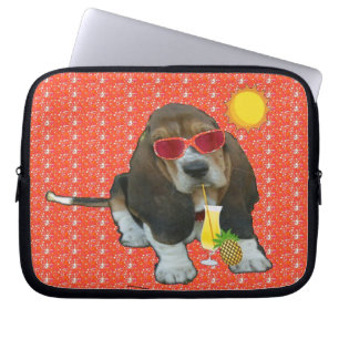 Protection Pour Ordinateur Portable Portable Sleeve Baby Basset Hound Heure d'été