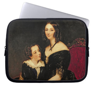 Protection Pour Ordinateur Portable Portrait d'Eliza Boardman et son fils, Robert, 18