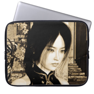 Protection Pour Ordinateur Portable Portrait d'une femme asiatique vintage