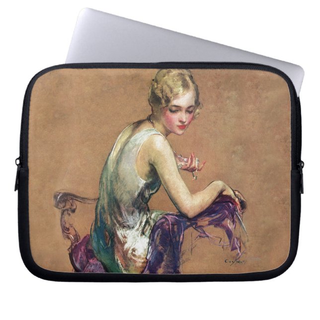 Protection Pour Ordinateur Portable Portrait en pastel (Devant)