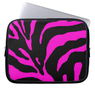 Protection Pour Ordinateur Portable Poster de animal en bande rose Zebra