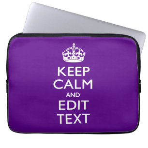 Protection Pour Ordinateur Portable Purple Gardez Le Calme Et Votre Texte Facilement