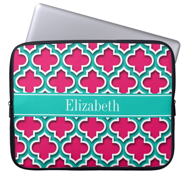 Protection Pour Ordinateur Portable Raspberry, Teal Moroccan (Devant)