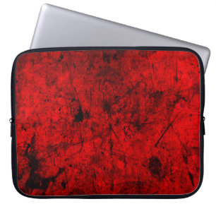 Protection Pour Ordinateur Portable Red Black grunge abstract digital graphic art