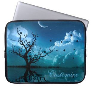 Protection Pour Ordinateur Portable Réflexion de la lune Pittoresque nuit Sky Sleeve