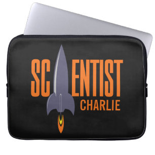 Protection Pour Ordinateur Portable Rocket Scientifique monogramme personnalisé manche