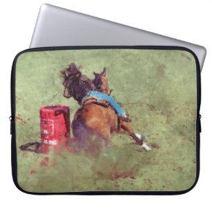 Protection Pour Ordinateur Portable Rodéo De Course De Baril Créatrice De Fille #Cadea