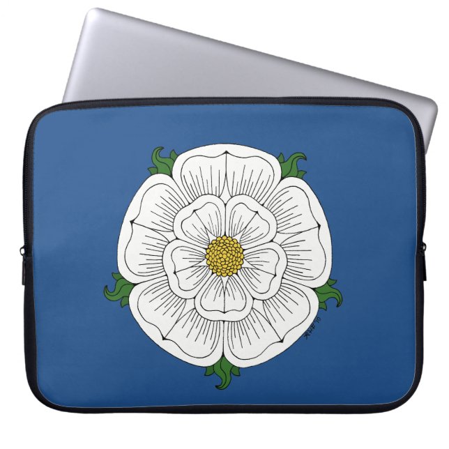 Protection Pour Ordinateur Portable Rose blanche de York (Devant)