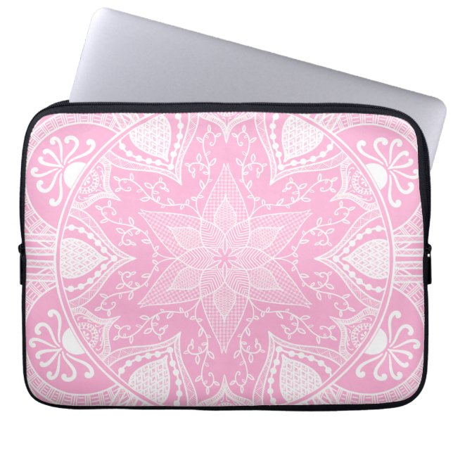 Protection Pour Ordinateur Portable Rose Mandala (Devant)