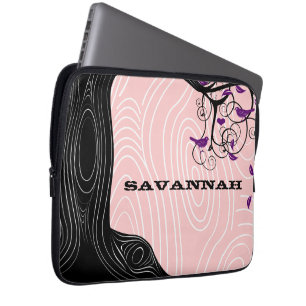 Protection Pour Ordinateur Portable Rose ou toute autre couleur Bois Graisse dessus co