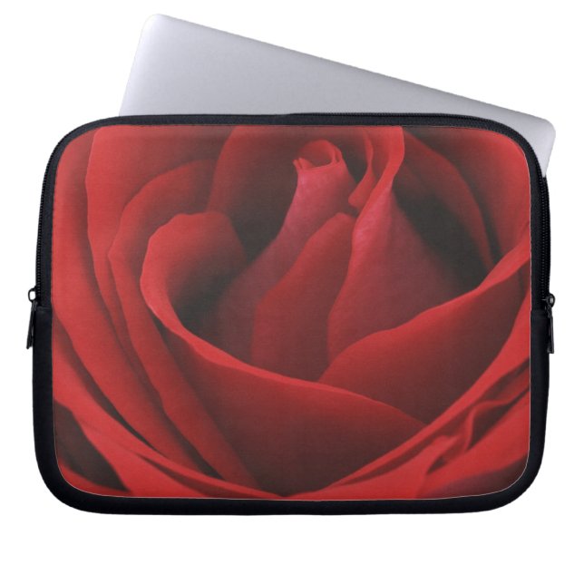 Protection Pour Ordinateur Portable Rose rouge de floraison (Devant)