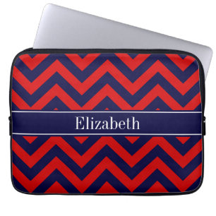 Protection Pour Ordinateur Portable Rouge, bleu marine LG Chevron bleu marine Nom Mono