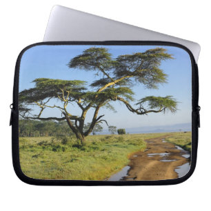 Protection Pour Ordinateur Portable Route de terre primitive et acacia, lac Nakuru